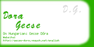 dora gecse business card